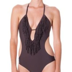 Arden B One Piece Swim Suit with Fringe
